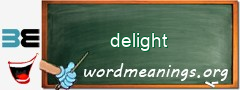 WordMeaning blackboard for delight